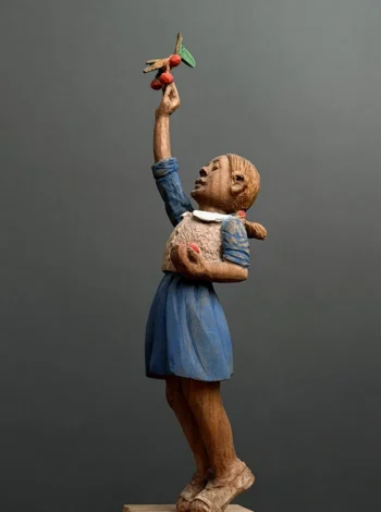 Little Girl in the Apple Garden