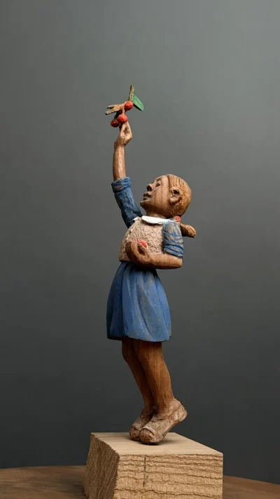 Little Girl in the Apple Garden