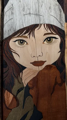 Marquetry Panel of the Hooded Boy