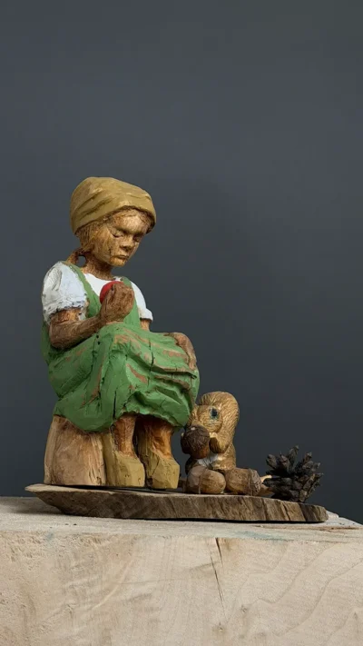 The Forest Girl and the Squirrel